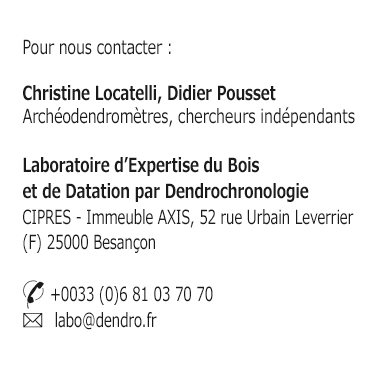 Envoyer un courriel au laboratoire (labo@dendro.fr)