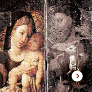 Detail of Saint-Catherine Altar Piece (Musée National du Moyen Âge, Thermes de Cluny, Paris - France) - art object, historic object, dendrochronology, dating, tree rings analysis